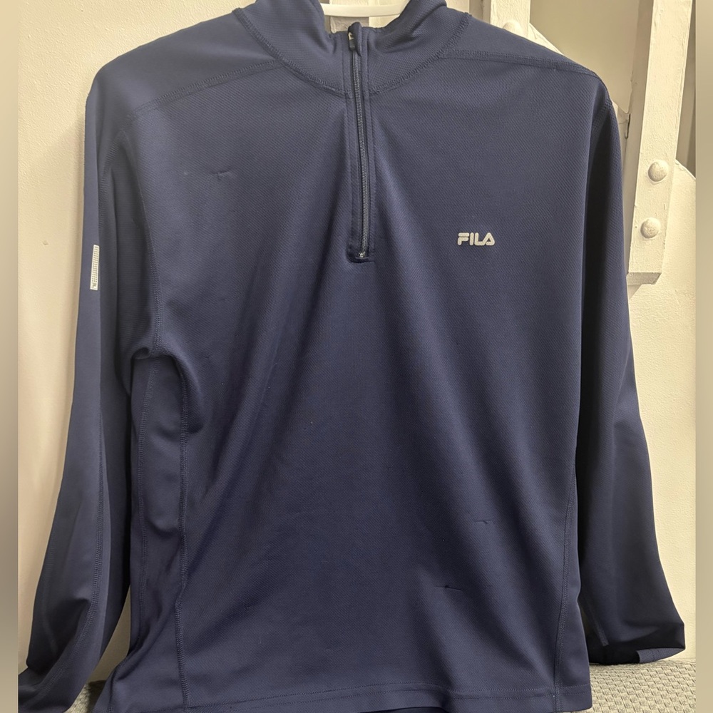 FILA Sport Navy Blue 1/4 Zip Pullover - Men’s Small - Lightweight